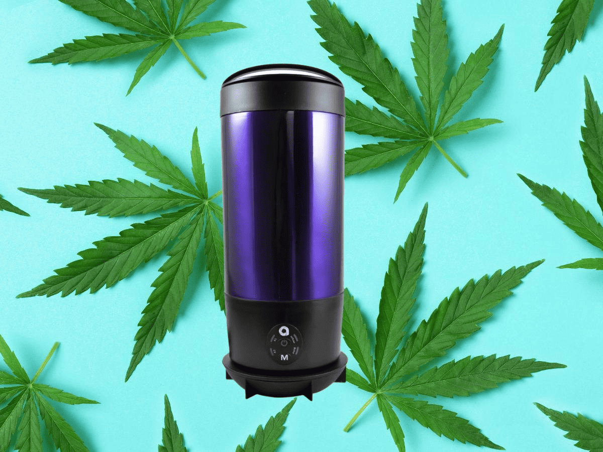 Ardent FX Decarb & Infuser Machine on Marijuana-styled background 
